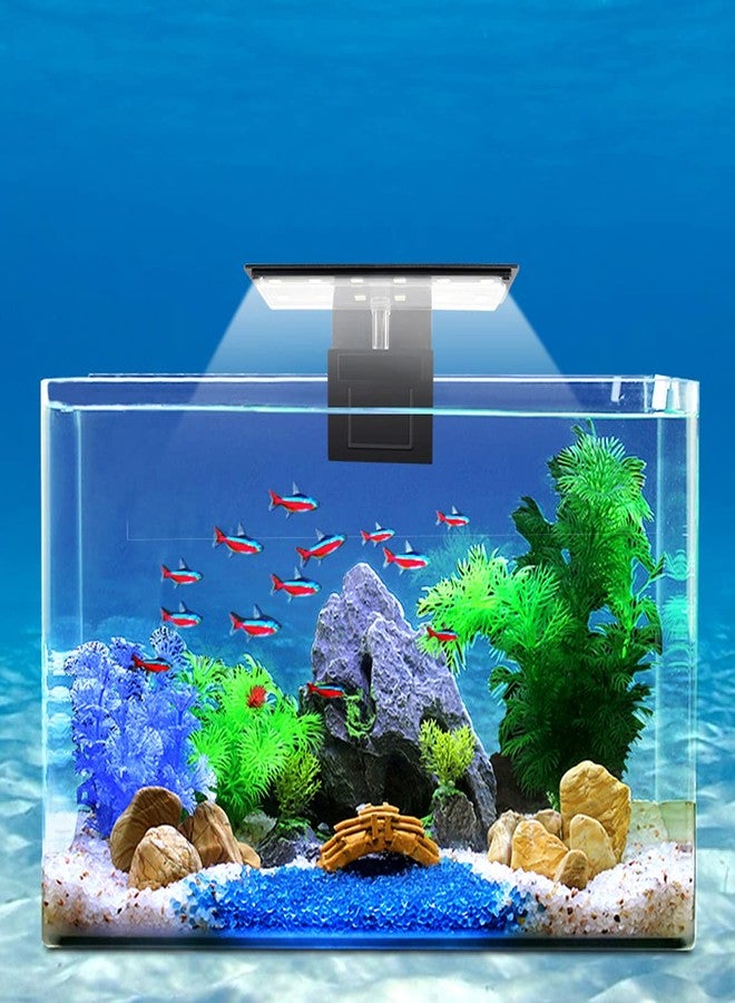 WEAVERBIRD Aquarium Light Fish Tank LED Light 6W 12 LED Planted Clip Lamp for 8-15Inch 6mm Thick Fish Tanks - Image 1